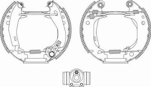 HELLA 8DB 355 003-941 - Комплект тормозных колодок, барабанные unicars.by