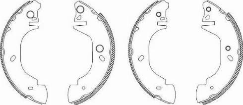 HELLA 8DB 355 003-411 - Комплект тормозных колодок, барабанные unicars.by