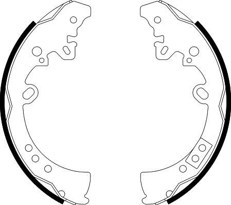 HELLA 8DB 355 003-011 - Комплект тормозных колодок, барабанные unicars.by