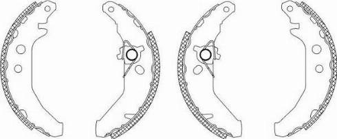 HELLA 8DB 355 003-171 - Комплект тормозных колодок, барабанные unicars.by