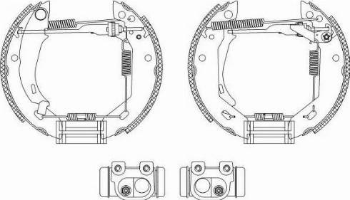 HELLA 8DB 355 003-831 - Комплект тормозных колодок, барабанные unicars.by