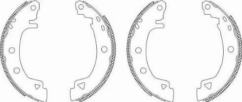 HELLA 8DB 355 003-381 - Комплект тормозных колодок, барабанные unicars.by