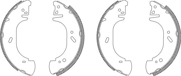 HELLA 8DB 355 003-221 - Комплект тормозных колодок, барабанные unicars.by