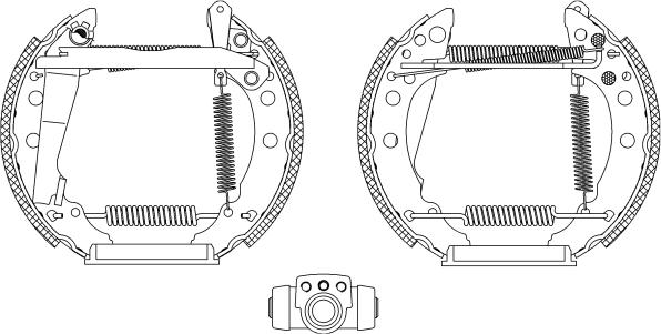 HELLA 8DB 355 003-711 - Комплект тормозных колодок, барабанные unicars.by