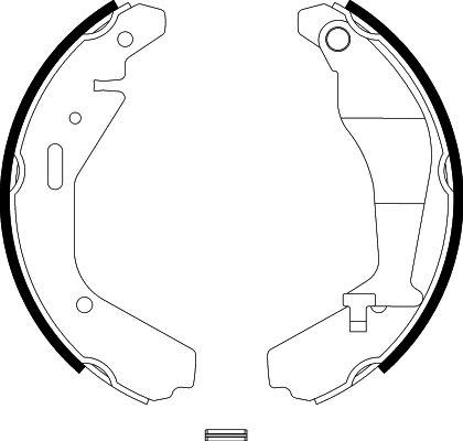 HELLA 8DB 355 002-951 - Комплект тормозных колодок, барабанные unicars.by