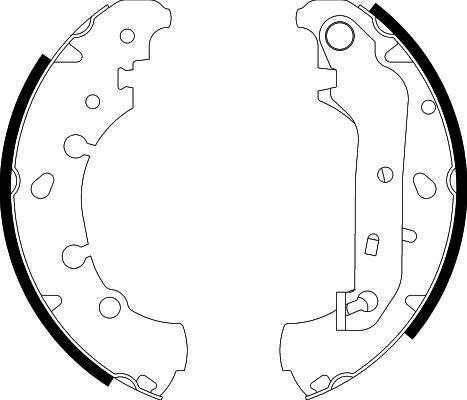 HELLA 8DB 355 002-411 - Комплект тормозных колодок, барабанные unicars.by