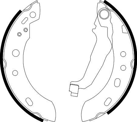 HELLA 8DB 355 002-481 - Комплект тормозных колодок, барабанные unicars.by