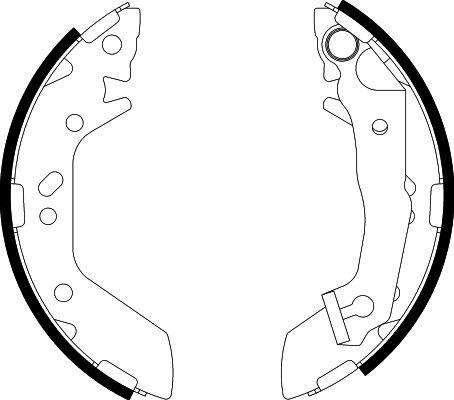 HELLA 8DB 355 002-541 - Комплект тормозных колодок, барабанные unicars.by