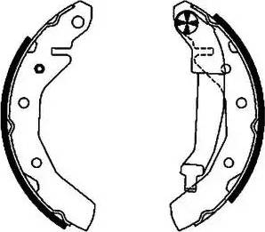 HELLA 8DB 355 002-561 - Комплект тормозных колодок, барабанные unicars.by