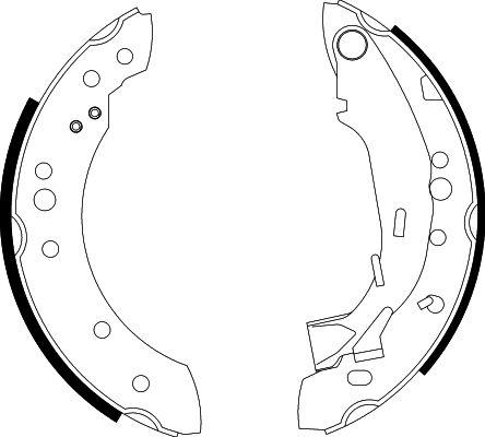 HELLA 8DB 355 002-601 - Комплект тормозных колодок, барабанные unicars.by