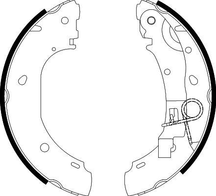 HELLA 8DB 355 002-681 - Комплект тормозных колодок, барабанные unicars.by