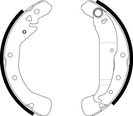 HELLA 8DB 355 002-631 - Комплект тормозных колодок, барабанные unicars.by