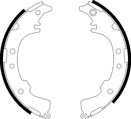 HELLA 8DB 355 002-191 - Комплект тормозных колодок, барабанные unicars.by