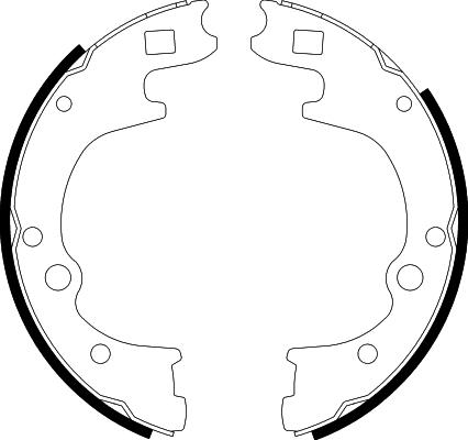 HELLA 8DB 355 002-111 - Комплект тормозных колодок, барабанные unicars.by