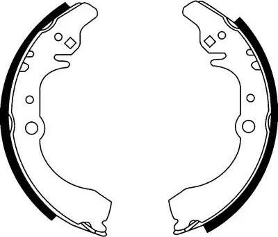 HELLA 8DB 355 002-121 - Комплект тормозных колодок, барабанные unicars.by