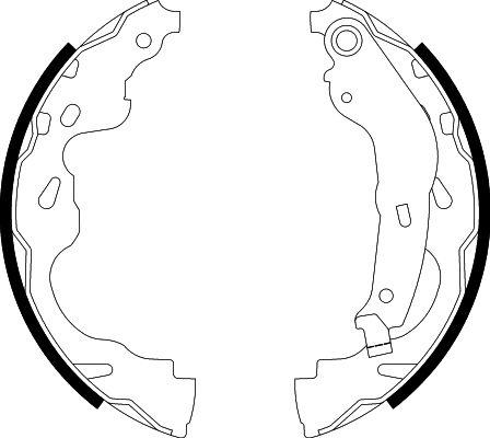 HELLA 8DB 355 002-891 - Комплект тормозных колодок, барабанные unicars.by