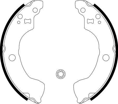 HELLA 8DB 355 002-881 - Комплект тормозных колодок, барабанные unicars.by