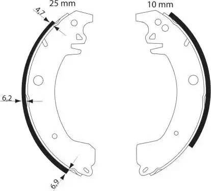 HELLA 8DB 355 002-871 - Комплект тормозных колодок, барабанные unicars.by