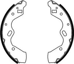 HELLA 8DB 355 002-351 - Комплект тормозных колодок, барабанные unicars.by