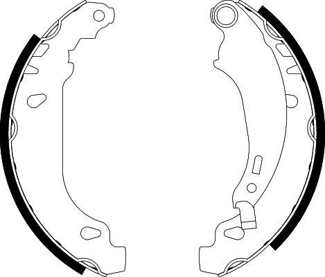 HELLA 8DB 355 002-261 - Комплект тормозных колодок, барабанные unicars.by