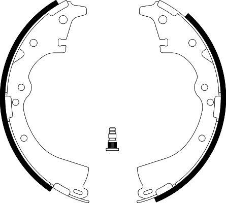 HELLA 8DB 355 002-201 - Комплект тормозных колодок, барабанные unicars.by