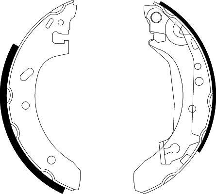 HELLA 8DB 355 002-211 - Комплект тормозных колодок, барабанные unicars.by