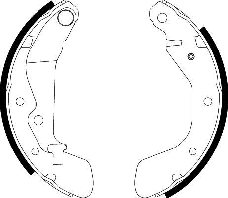 HELLA 8DB 355 002-791 - Комплект тормозных колодок, барабанные unicars.by