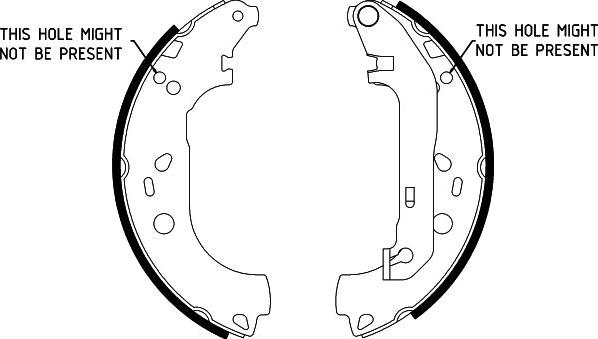 HELLA 8DB 355 002-731 - Комплект тормозных колодок, барабанные unicars.by