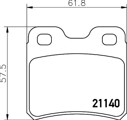 HELLA 8DB 355 007-451 - Тормозные колодки, дисковые, комплект unicars.by