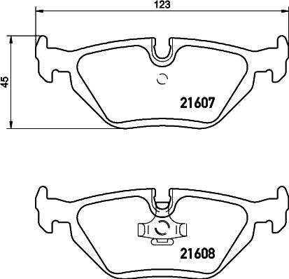 HELLA 8DB 355 007-511 - Тормозные колодки, дисковые, комплект unicars.by