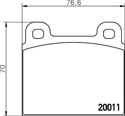 HELLA 8DB 355 007-011 - Тормозные колодки, дисковые, комплект unicars.by