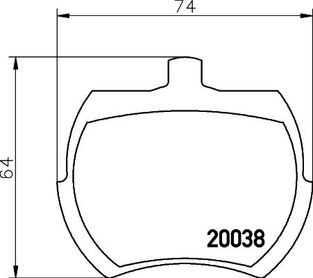 HELLA 8DB 355 007-081 - Тормозные колодки, дисковые, комплект unicars.by