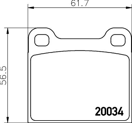 HELLA 8DB 355 007-021 - Тормозные колодки, дисковые, комплект unicars.by