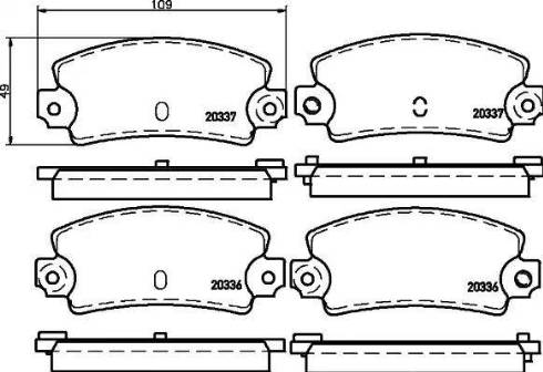 HELLA 8DB 355 007-131 - Тормозные колодки, дисковые, комплект unicars.by