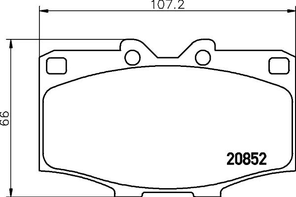 HELLA 8DB 355 007-301 - Тормозные колодки, дисковые, комплект unicars.by