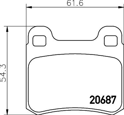 HELLA 8DB 355 007-321 - Тормозные колодки, дисковые, комплект unicars.by