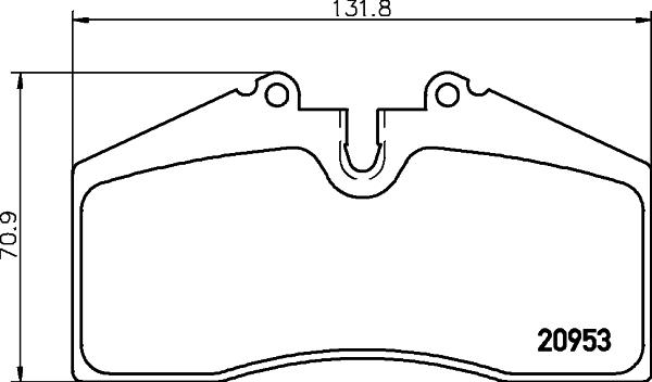 HELLA 8DB 355 007-701 - Тормозные колодки, дисковые, комплект unicars.by