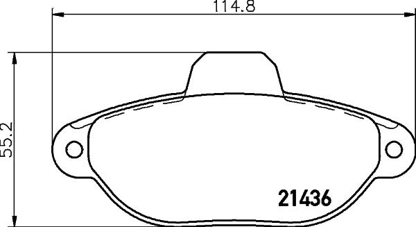 HELLA 8DB 355 019-931 - Тормозные колодки, дисковые, комплект unicars.by