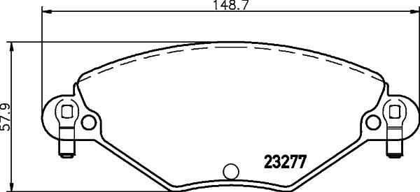 HELLA 8DB 355 019-411 - Тормозные колодки, дисковые, комплект unicars.by