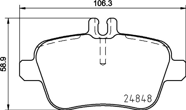 HELLA 8DB 355 019-641 - Тормозные колодки, дисковые, комплект unicars.by