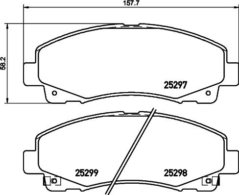 HELLA 8DB 355 019-601 - Тормозные колодки, дисковые, комплект unicars.by