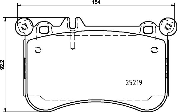 HELLA 8DB 355 019-611 - Тормозные колодки, дисковые, комплект unicars.by