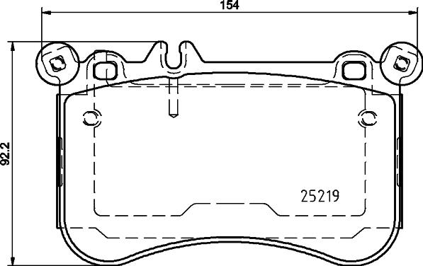 HELLA 8DB 355 019-671 - Тормозные колодки, дисковые, комплект unicars.by