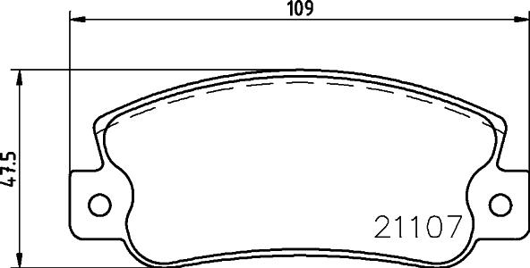 HELLA 8DB 355 019-061 - Тормозные колодки, дисковые, комплект unicars.by