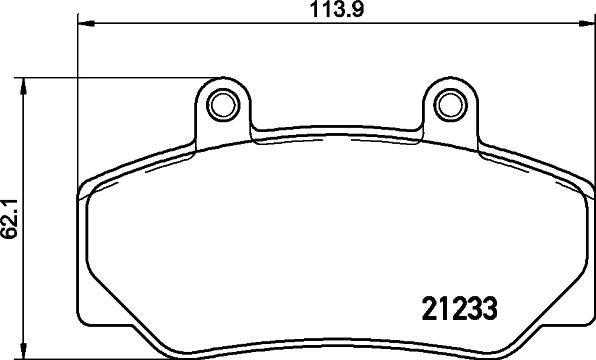 HELLA 8DB 355 019-031 - Тормозные колодки, дисковые, комплект unicars.by