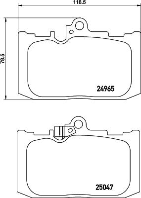 HELLA 8DB 355 019-851 - Тормозные колодки, дисковые, комплект unicars.by