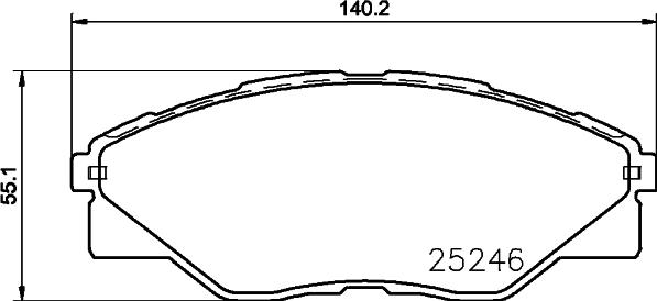 HELLA 8DB 355 019-811 - Тормозные колодки, дисковые, комплект unicars.by