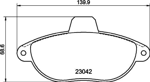 HELLA 8DB 355 019-251 - Тормозные колодки, дисковые, комплект unicars.by