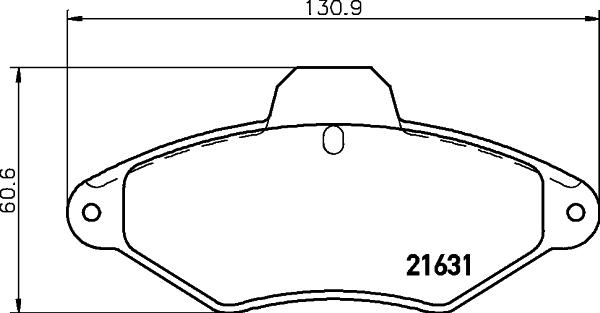 HELLA 8DB 355 019-201 - Тормозные колодки, дисковые, комплект unicars.by