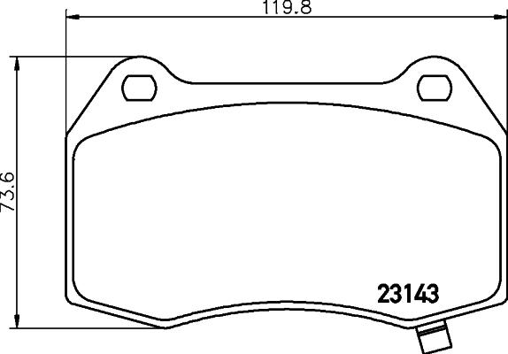 HELLA 8DB 355 014-461 - Тормозные колодки, дисковые, комплект unicars.by